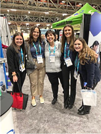 Students with Michelle Skelley, M.Ed. CCC/SLP (center), President and Clinical Director of SA Swallowing Services.