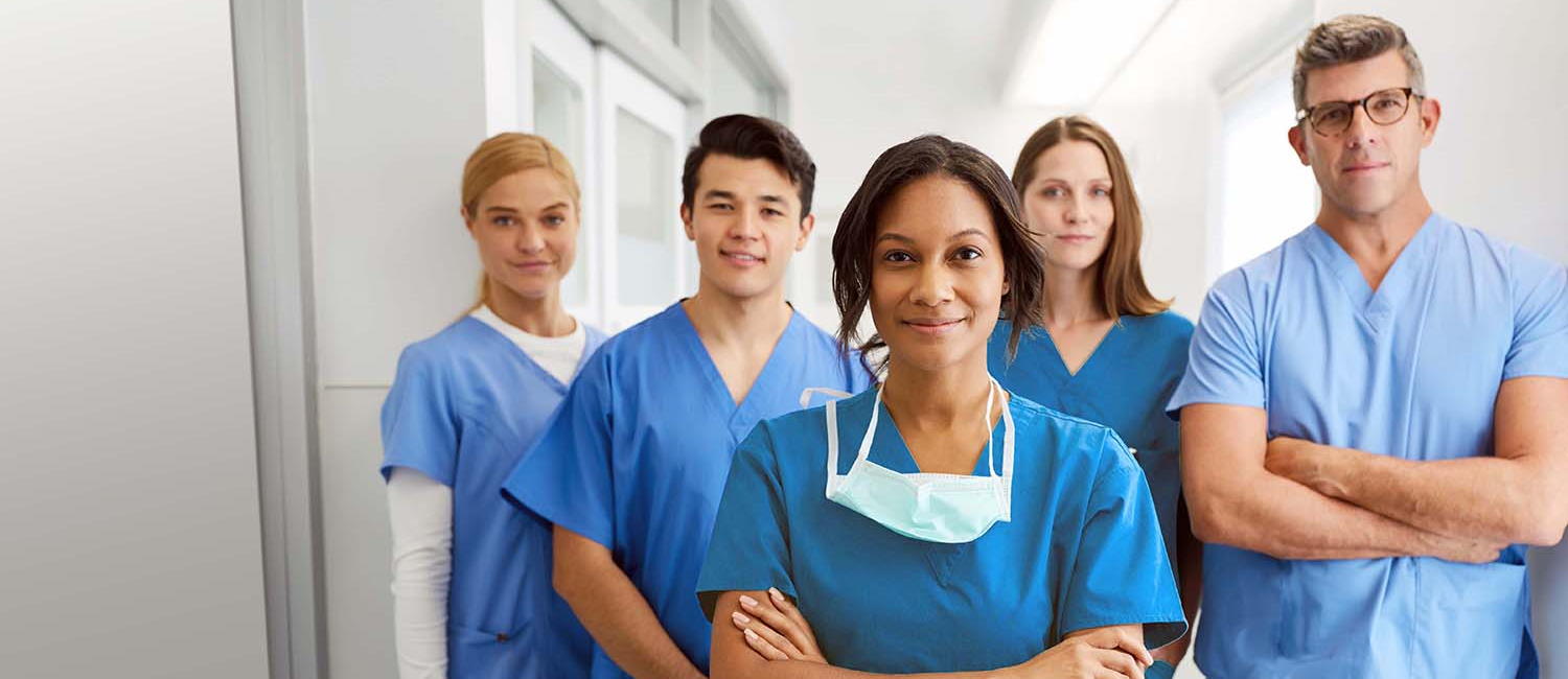 health professions banner portrait of healthcare team