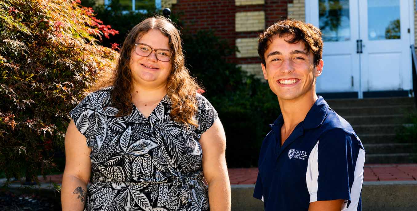 Students standing Greenville Hall Nobel Prize story 2026