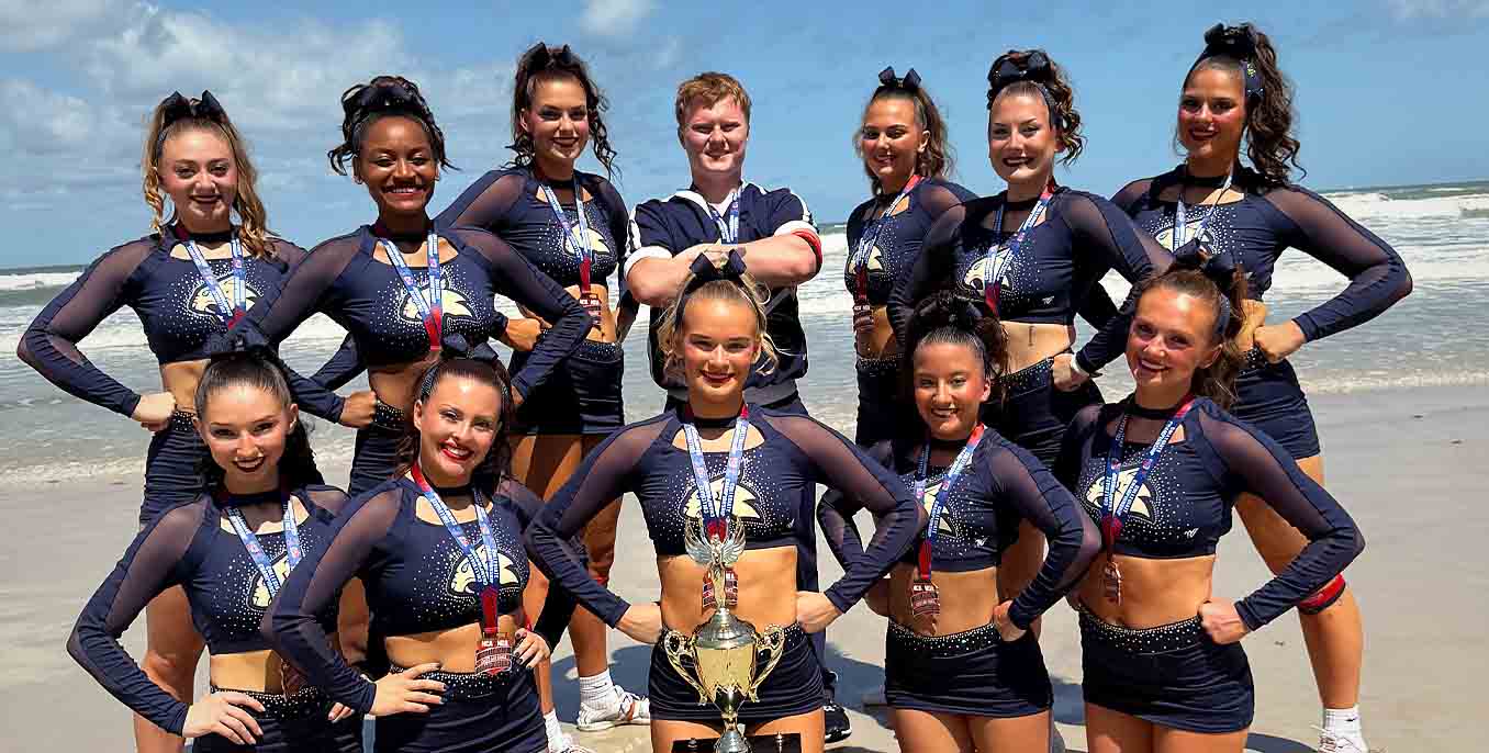 Thiel cheer nationals on the beach story 2026