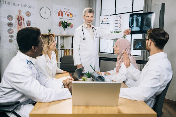 Diverse group of doctors